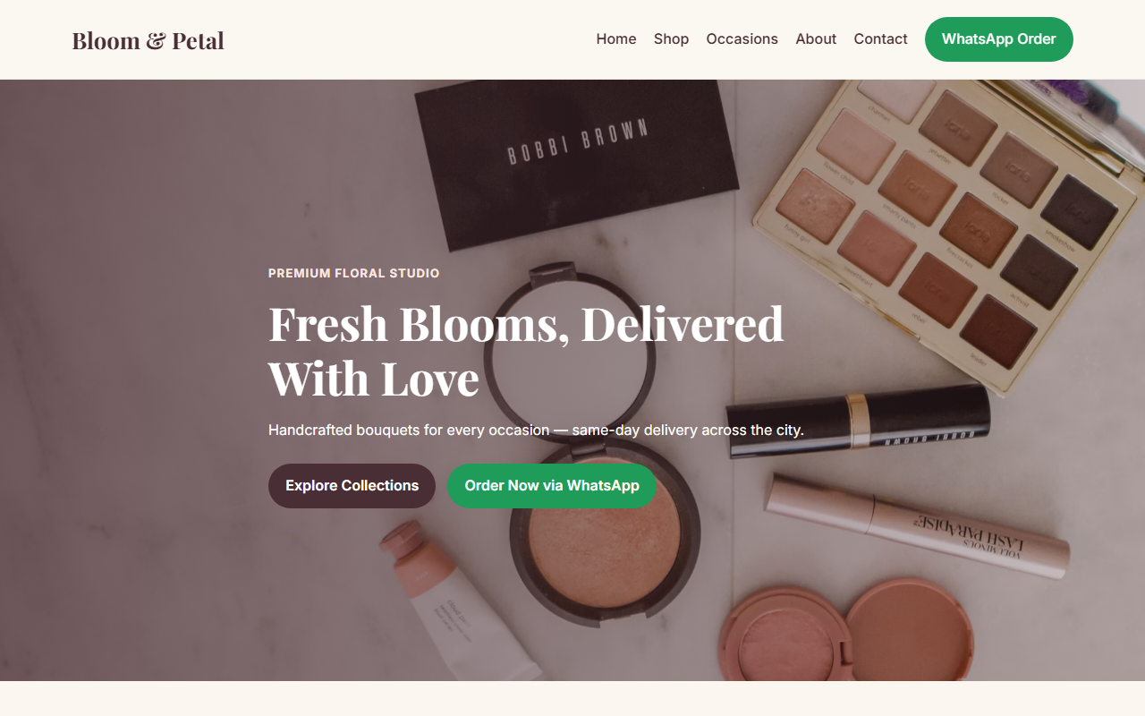 Bloom & Petal — Floral Studio website preview