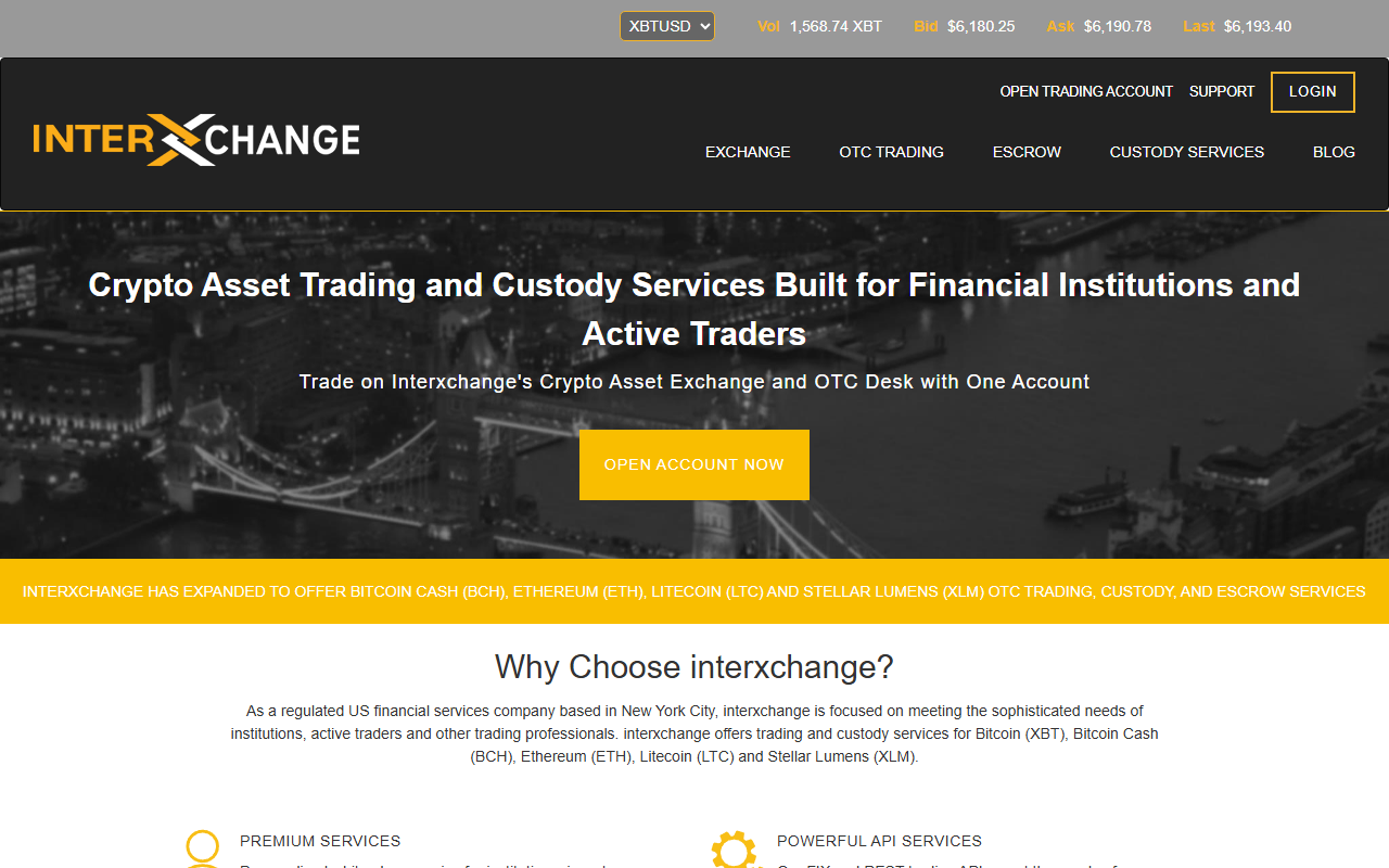 Interxchange website preview